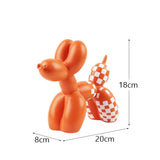 New black and white plaid balloon dog ornaments creative TV cabinet wine cabinet living room porch resin crafts - V.I.P Digital Presence