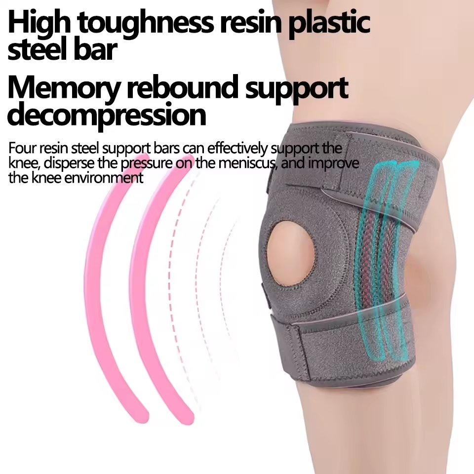 Meniscus Sports Knee Protector Silicone Shock Absorber Stability Patella Knee Protector Support Strip Velcro Adjustable - V.I.P Digital Presence