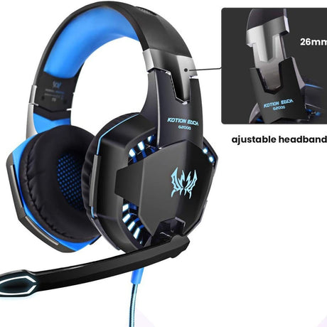 G2000 Head Mounted Gaming Earphones with Wired Illumination Heavy Bass Earphones Computer Esports PS4 Earphones - V.I.P Digital Presence
