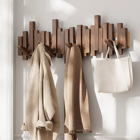 Coat Racks Wall Hanging Wall Entry Door Porch Hanging Scarf Coat Rack Perforated Solid Wood Creative Piano Keys Clothes Hook - V.I.P Digital Presence