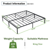 King Size Metal Bed Frame - V.I.P Digital Presence