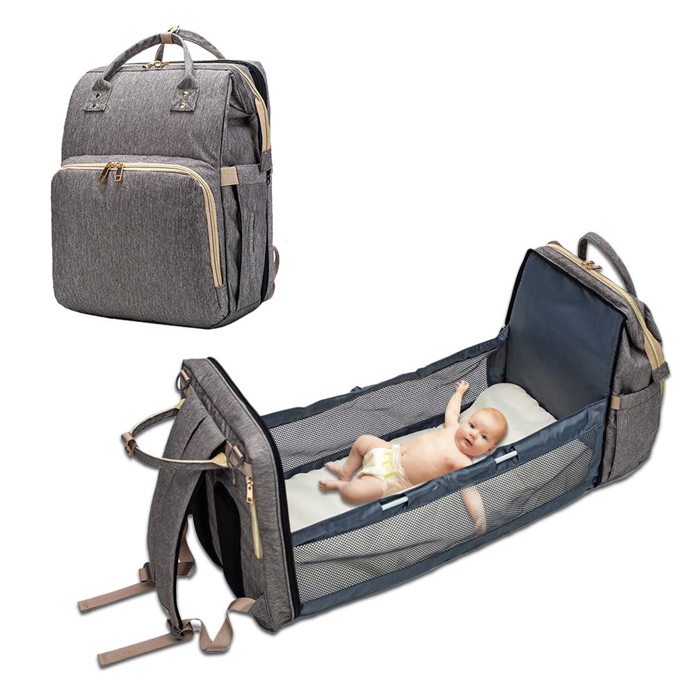 Mochila para bebés convertible, ligera y multiusos, para mamás y papás, ideal para guardar pañales de viaje y cunas. 