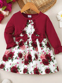 Frill Floral Round Neck Flounce Sleeve Dress - V.I.P Digital Presence