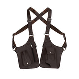 A medieval - style leather harness bag that is an anti - theft wallet, phone pouch, and suitable for men's Viking  cosplay. - V.I.P Digital Presence