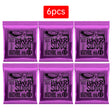 6 sets of Ernie Ball Slinky guitar strings (models 2003, 2215, 2223, 2221, nickel - wound) for electric & acoustic guitars - V.I.P Digital Presence