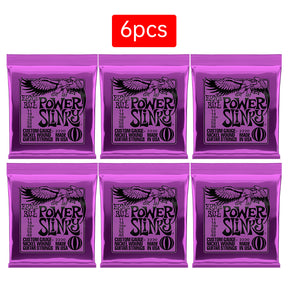 6 sets of Ernie Ball Slinky guitar strings (models 2003, 2215, 2223, 2221, nickel - wound) for electric & acoustic guitars - V.I.P Digital Presence