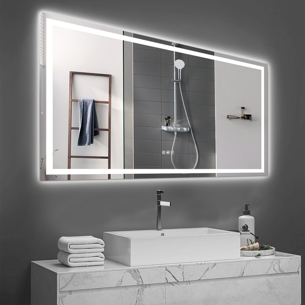 72"×36" LED Mirror Light Bathroom,anti-Fog & Dimming Led Bathroom Vanity Mirror - V.I.P Digital Presence