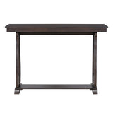 48-Inch Rustic Vintage Console Table --- Farmhouse Style Entryway Table with Open Shelf and Sturdy Construction  (Espresso) - V.I.P Digital Presence