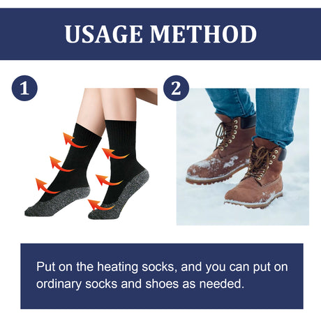 35 Degrees Aluminized Fibers Heating Socks, Relieve Vein Spontaneous Heat Constant Temperature Comfortable Warm Foot Cold Protection Socks - V.I.P Digital Presence
