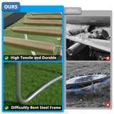 14 FT TRAMPOLINE OUTSIDE SAFETY NET WITH BASKETBALL HOOP - V.I.P Digital Presence
