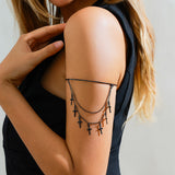 Sweet and Cool Gothic Cross Crystal Chain Multi layer Open Arm Bracelet Hand Ornament Leg Chain - V.I.P Digital Presence