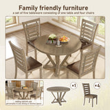 Set of 2 Dining Chairs Modern Farmhouse Rustic Look Distressed Design Ladderback Solid Wood - V.I.P Digital Presence