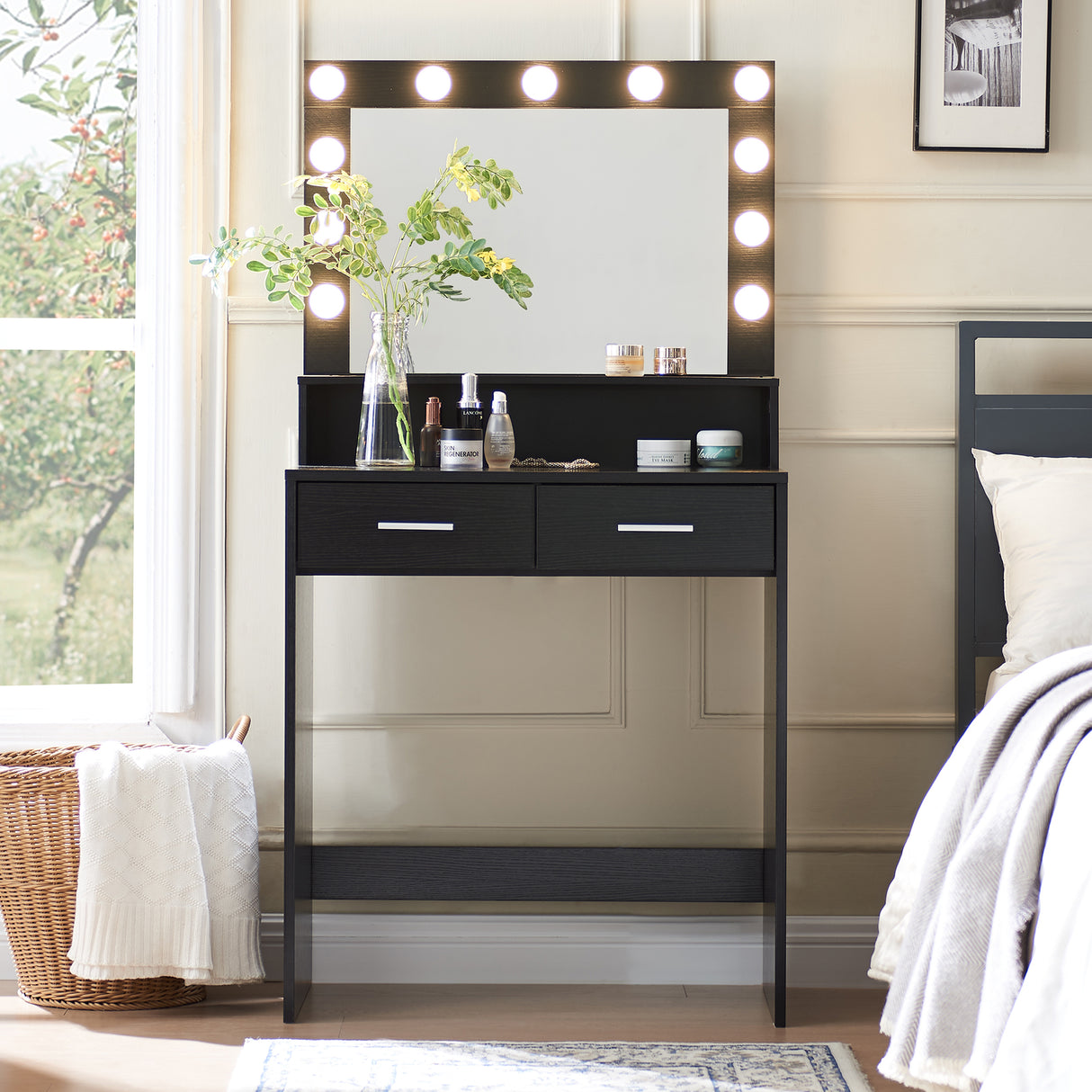 Makeup Vanity Desk with Mirror & Light - V.I.P Digital Presence