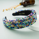 Ins Super Flash Full Drill 4.5cm Wide Brimmed Headdress Thickened Sponge Solid Color Headband Ladies Press Release Art Headband - V.I.P Digital Presence