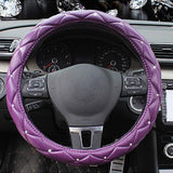 Leather Steering Wheel Covers Crystal Studded Rhinestone Car Steering-Wheel Cover Cases Pink Car Interior Accessories For Girls - V.I.P Digital Presence