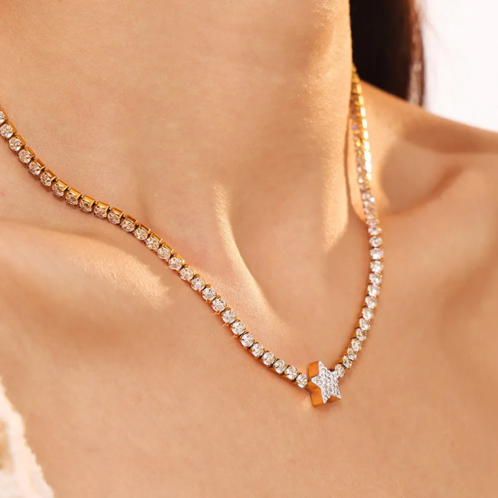 Pendant inlaid with zircon pendant necklace women's necklace high-end accessory - V.I.P Digital Presence