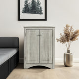 Oak Triangle Bathroom Storage Cabinet with Adjustable Shelves, Freestanding Floor Cabinet for Home Kitchen - V.I.P Digital Presence