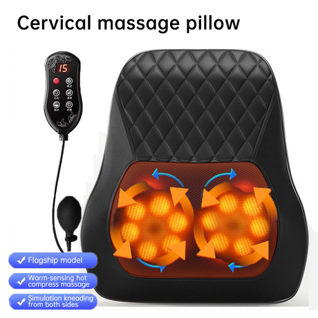Deep Kneading Neck Shoulder Heat Relax Massage Pillow - V.I.P Digital Presence