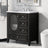 30" Bathroom Vanity with Sink, Bathroom Vanity Cabinet with Three Drawers and Door, Solid Wood and MDF, Black - V.I.P Digital Presence