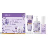 Set de fragancia calmante corporal de lavanda. Set de cuidado de la piel hidratante suave.