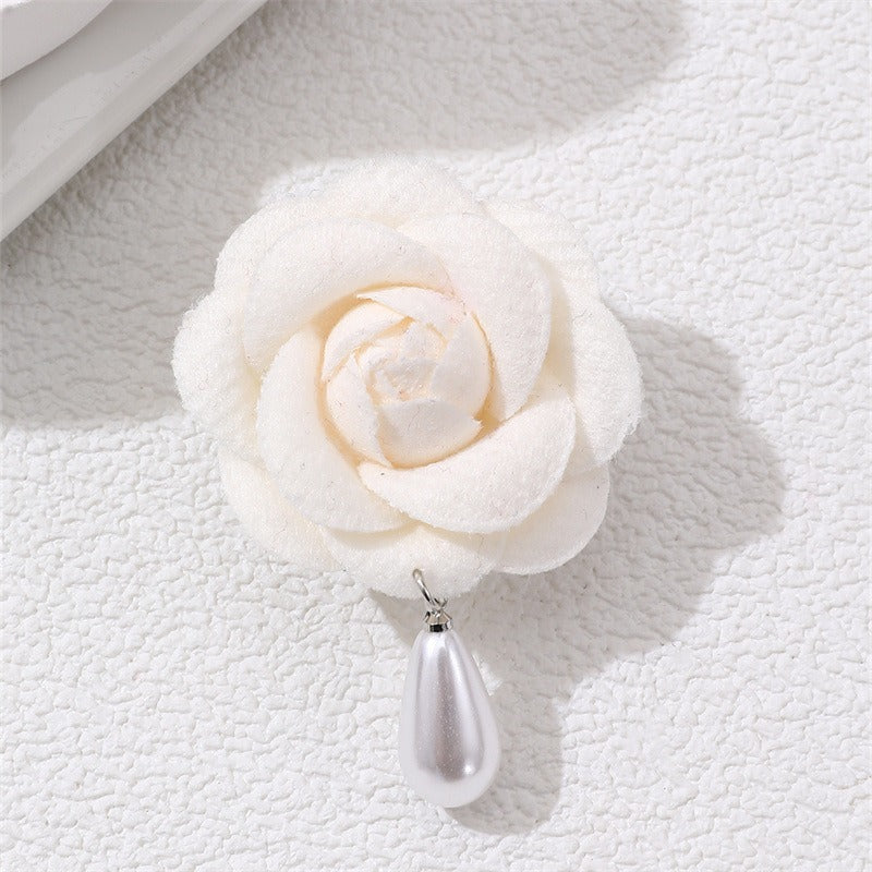 Flower pearl brooch female fashion camellia wedding dress decoration female jewelry - V.I.P Digital Presence