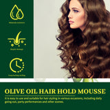 Olive Oil Hair Hold Mousse, Curly Hair Styling Moisturizing And Curling Style Durable Frizz Proof Mousse - V.I.P Digital Presence