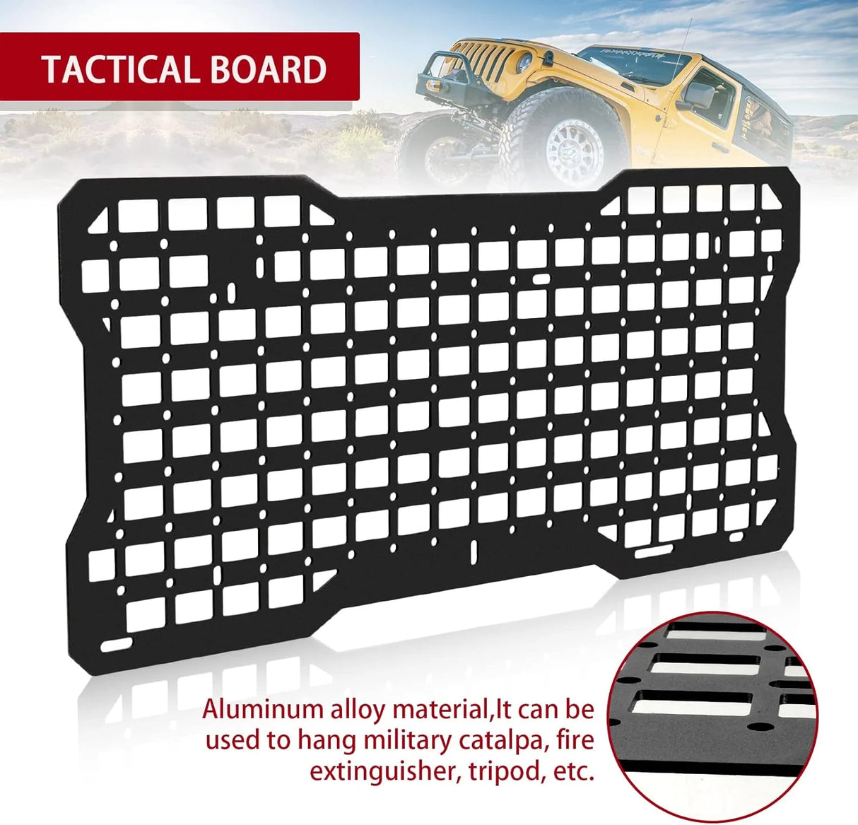 JK&JL Tailgate Tactical Panel for Wrangler Tailgate Tool Kit/JL Organizer Racks Compatible with Jeep Wrangler 2007-2022 JK JKU & - V.I.P Digital Presence