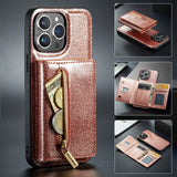 M3 For iPhone 14 Pro Max Glitter Wallet Protective Case iPhone 14 Pro Two In One Magnetic Phone Case - V.I.P Digital Presence