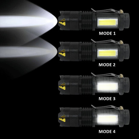 3800LM XML Q5+COB Waterproof Powerful Led Flashlight Torch ZOOM Mini Q5 Hand Lamp Linterna Led for Hiking/Fishing/Camping/Biking - V.I.P Digital Presence