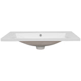 30" Single Bathroom Vanity Top with White Basin  3-Faucet Holes  Ceramic White - V.I.P Digital Presence
