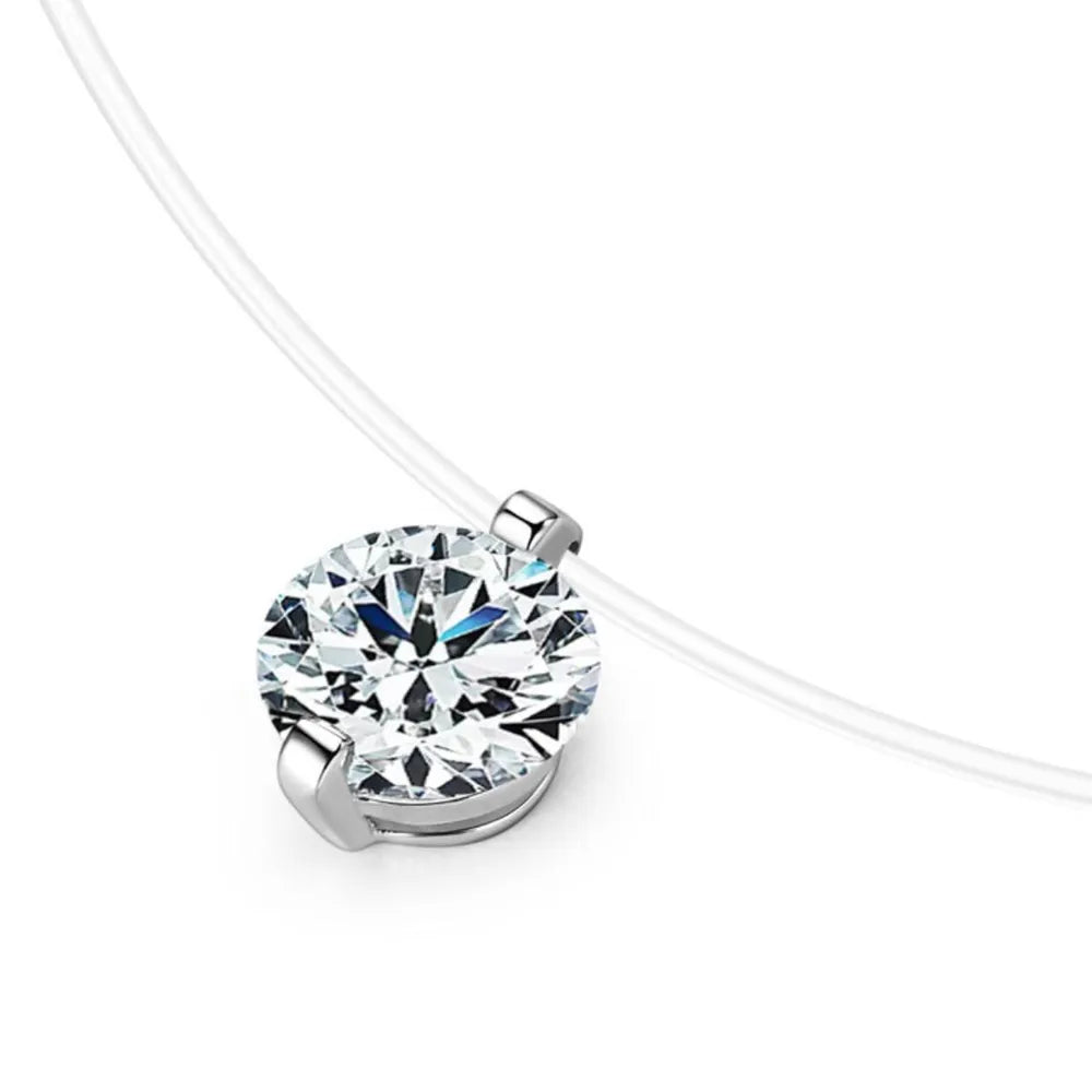 1 Carat Moissanite 925 Sterling Silver Necklace - V.I.P Digital Presence