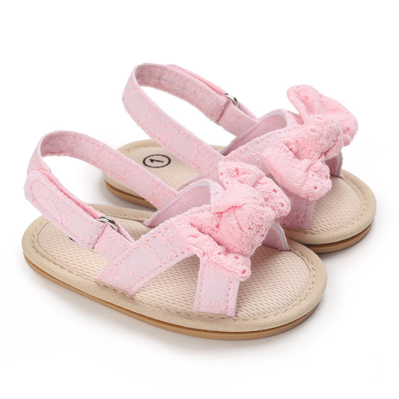 Baby Shoes Summer New 0-1 Year Old Rubber Sole Bow Sandals Toddler Shoes Baby Shoes - V.I.P Digital Presence