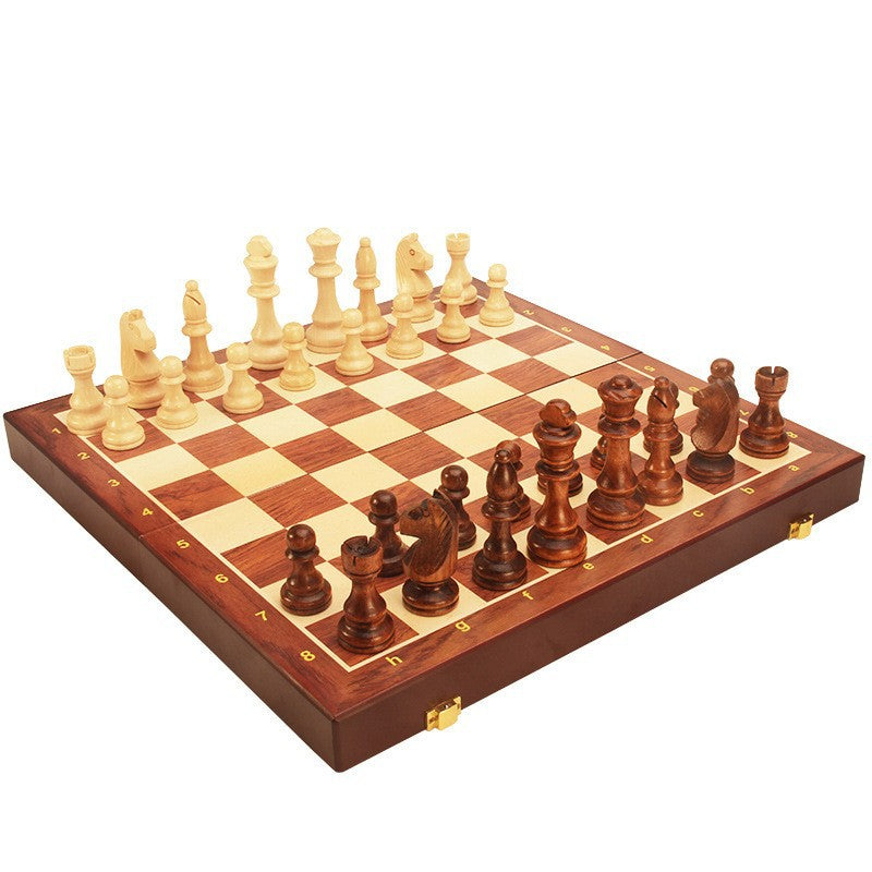 Magnetic Wood Chess Folding Chess Board Puzzle Game for Adults and Children Checkers Toy - V.I.P Digital Presence