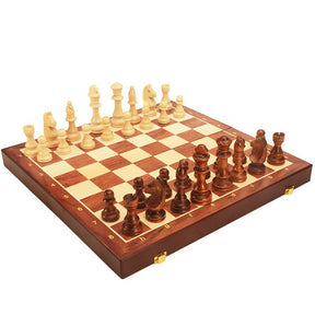 Magnetic Wood Chess Folding Chess Board Puzzle Game for Adults and Children Checkers Toy - V.I.P Digital Presence