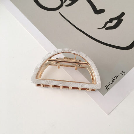Chic Geometric Acetate Hair Claw Clamps Metal Hair Crab Women Girls Hair Clip Leopard Hairpin Hair Crab Hair Accessories - V.I.P Digital Presence