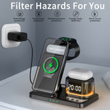 15W fast charging wireless charging folding five in one wireless charging mobile phone charging station card rechargeable - V.I.P Digital Presence