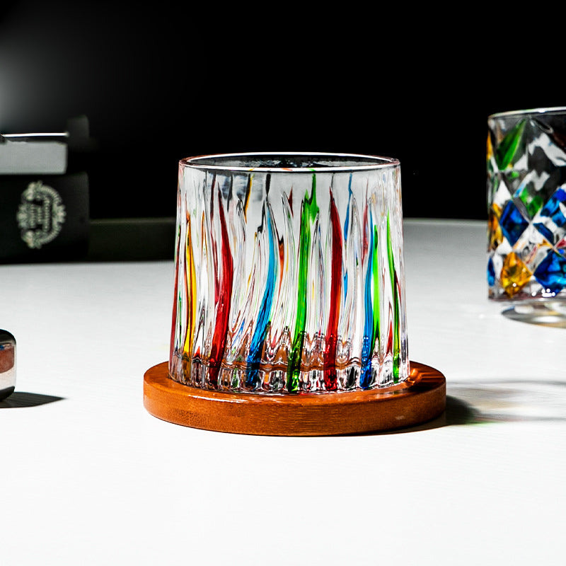 Hand drawn rotating glass cups multiple multi-purpose whiskey glasses rotating glass cups - V.I.P Digital Presence