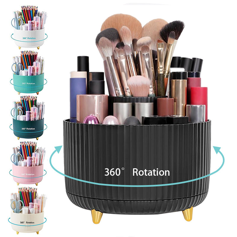 Home desktop rotatable dustproof large capacity pen holder storage box bathroom cosmetics sundries storage box - V.I.P Digital Presence