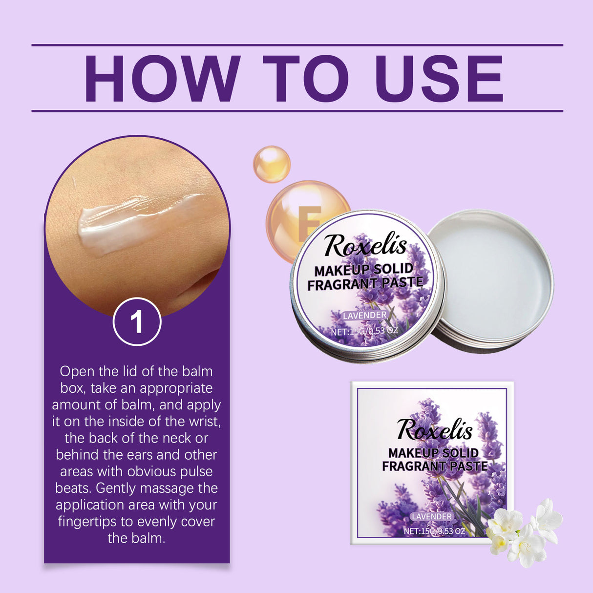 Solid Lavender Balm Natural Elegant Wrist Neck Long-Lasting Light Fragrance Refreshing Atmosphere Pocket Balm - V.I.P Digital Presence
