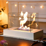 Four sided square alcohol fireplace lamp bar atmosphere desktop decoration heating oven lamp home real fire fireplace - V.I.P Digital Presence