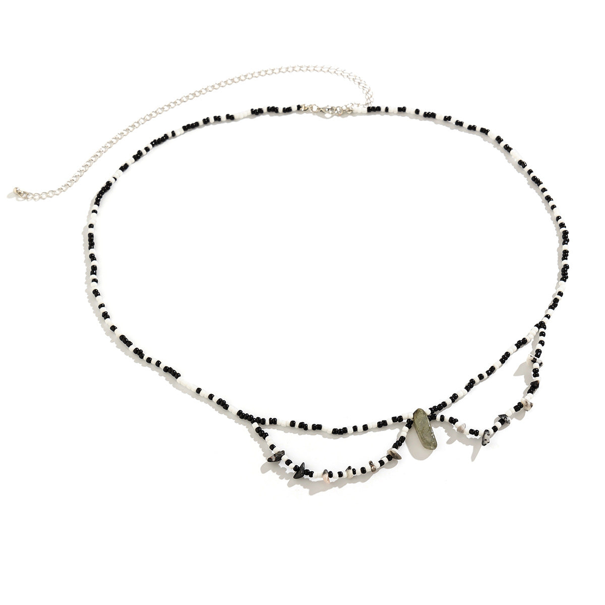 Summer beach rice bead belly button waist chain waist chain retro colored bead bead string chain - V.I.P Digital Presence