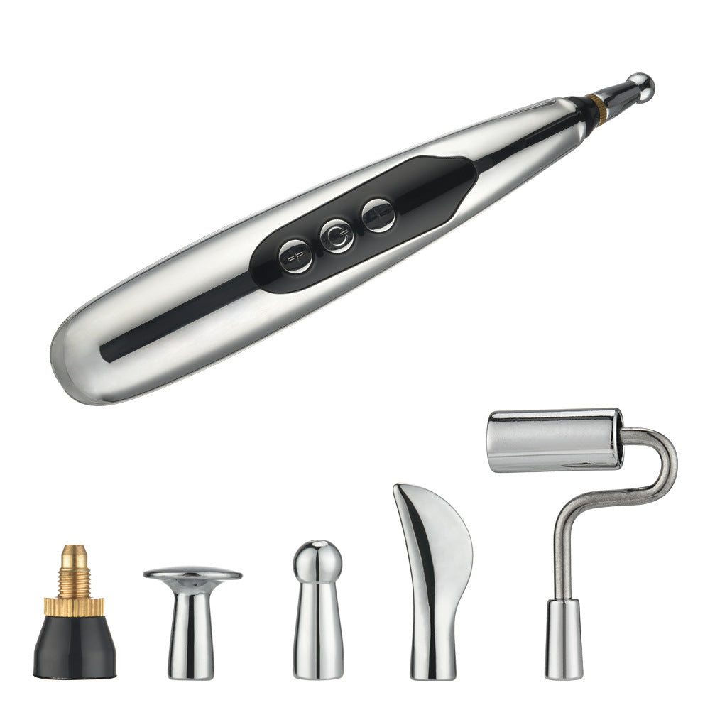 Rechargeable Acupoint Massage Pen 5-Head Meridian Pen Massager Magnetic Therapy Pain Relief Massager - V.I.P Digital Presence