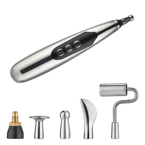 Rechargeable Acupoint Massage Pen 5-Head Meridian Pen Massager Magnetic Therapy Pain Relief Massager - V.I.P Digital Presence