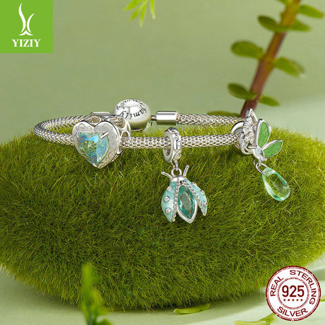 Silver Charm Original Forest Oasis Butterfly Ladybug DIY Bracelet Beads Spring Fresh s925 Pure Silver Beads - V.I.P Digital Presence