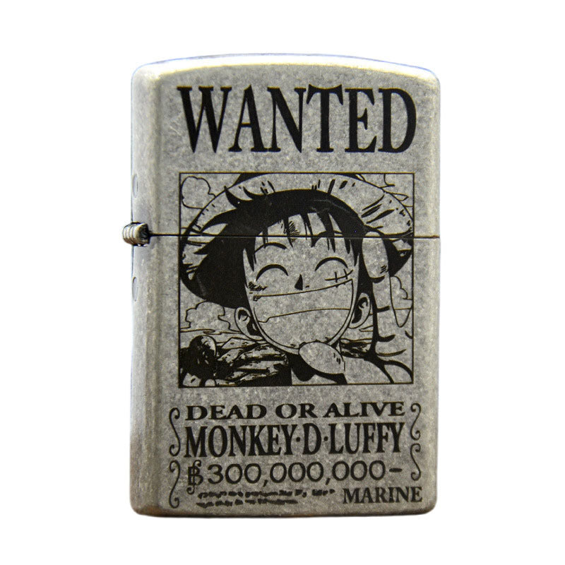 ZORRO Zoro Ancient Silver Pirate King Luffy Kerosene Lighter - V.I.P Digital Presence