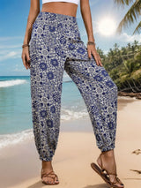 Printed Elastic Waist Pants - V.I.P Digital Presence