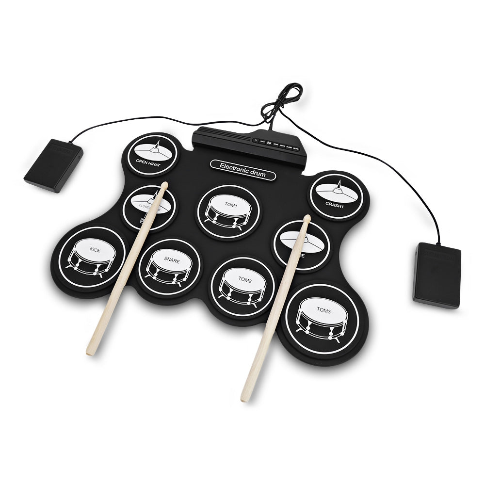 AEOFUN G4009 Electronic Roll Up Drum Kit with 5 Timbres and 8 Demo Songs - V.I.P Digital Presence