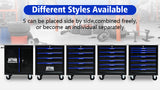 5 DRAWERS MULTIFUNCTIONAL TOOL CART WITH WHEELS-BLACK+BLUE - V.I.P Digital Presence