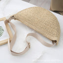 Sports Crossbody Bag Handmade Woven Dumpling Bag Breathable Semicircle Bag Versatile Rattan Bag Summer Beach Bag for Women Luxury - V.I.P Digital Presence