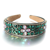 Baroque retro full set rhinestone sponge headband - V.I.P Digital Presence